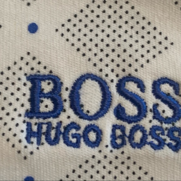 Hugo Boss Polo Grey & White Pattern Size Large - Picture 7 of 8